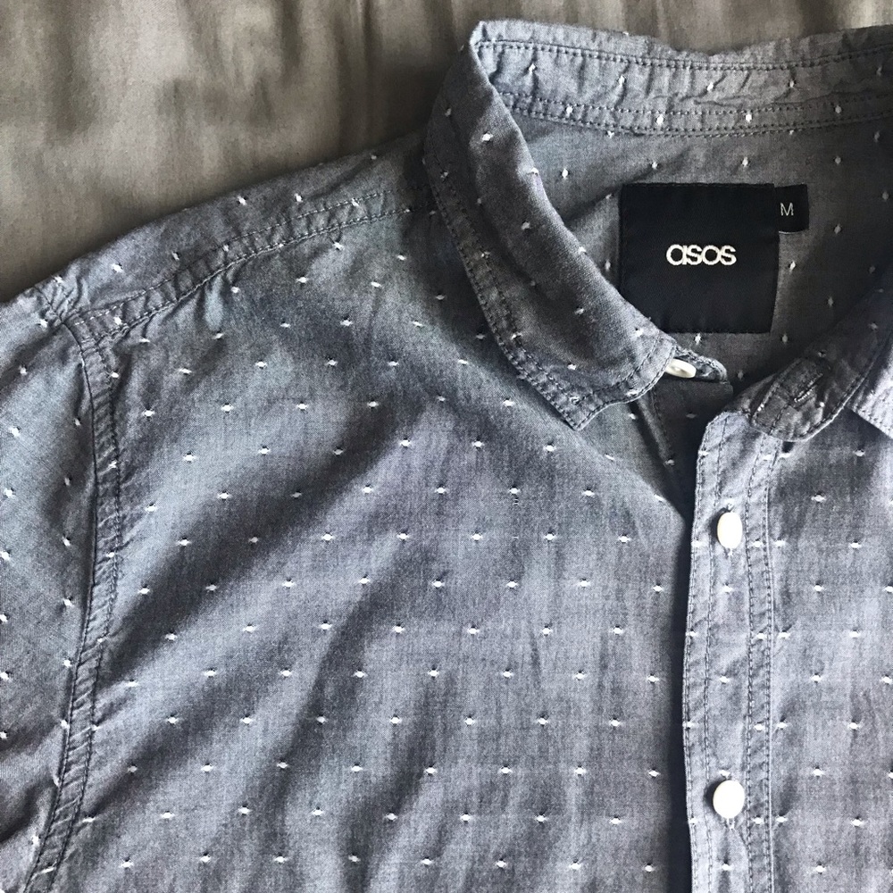 ASOS Grey Polka Dot Shirt
